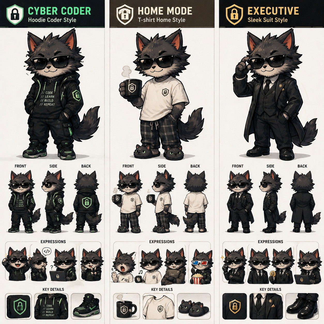 Cypher Cat — Cyber Coder, Home Mode, Executive