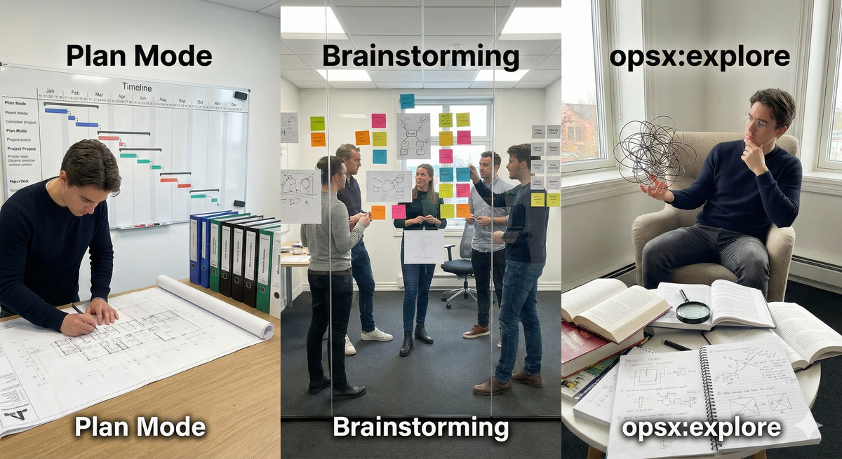 Plan、Brainstorm、Explore：三種模式其實在解不同階段的問題
