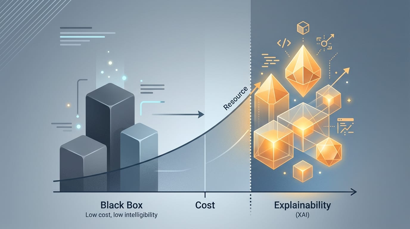 組合式推理的成本邊界：何時該從黑盒升級到可解釋性