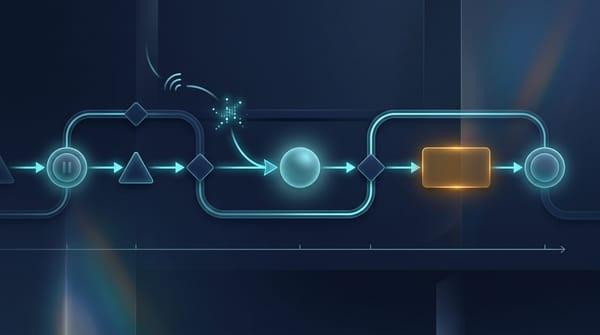 長時程 Agent 休眠與檢查點狀態機抽象示意