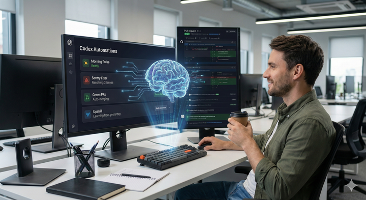 Codex Automations：把 PR 綠燈、解衝突、修 Sentry 變成可持續流程