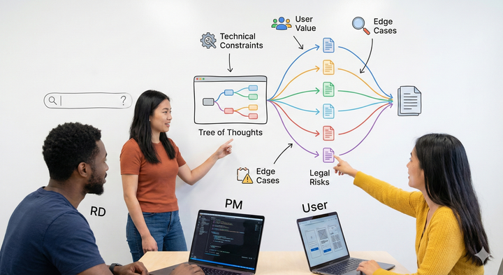 你覺得 AI 笨，很多時候是問題太模糊：用『思維樹』把它拉進工作坊模式