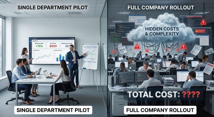 AI Agent 規模化前的隱形成本，單部門試點才能看清